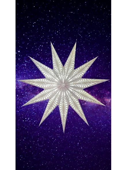 Thick White Board with White colour Tissue Christmas Star_188WH