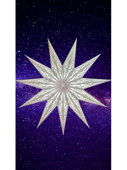 Thick White Board with White colour Tissue Christmas Star_189WH