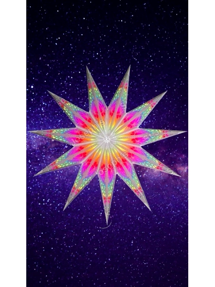 Thick White Board with White colour Tissue Christmas Star_189PT