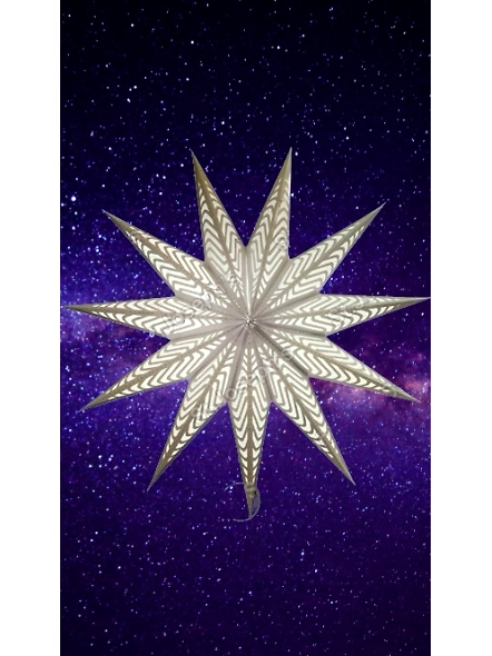 Thick White Board with White colour Tissue Christmas Star_190WH