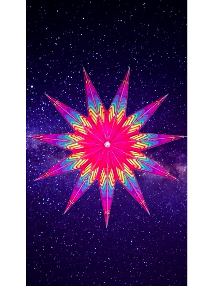 Thick White Board with White colour Tissue Christmas Star_190CL