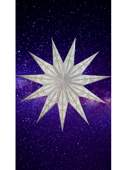 Thick White Board with White colour Tissue Christmas Star_191WH