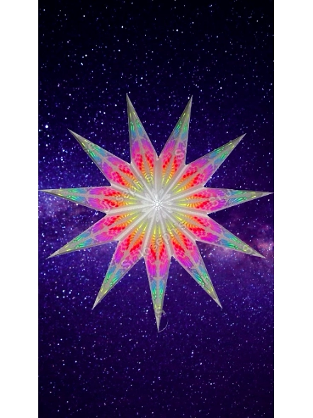 Thick White Board with White colour Tissue Christmas Star_191PT