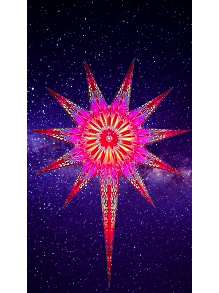 Thick White Board with White colour Tissue Christmas Star Tail_193CL