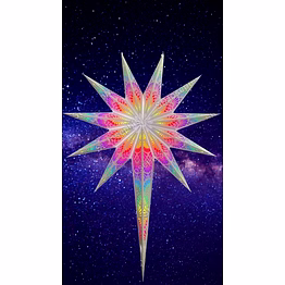 thick white board with white colour tissue christmas star tail_195pt