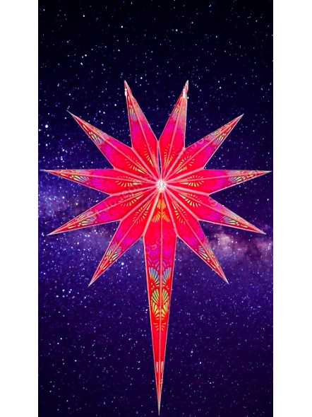 Thick White Board with White colour Tissue Christmas Star Tail_195CL