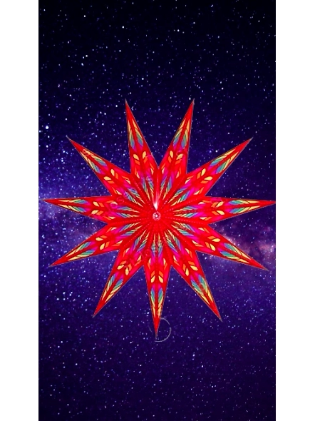 Thick White Board with White colour Tissue Christmas Star_197CL-EL1050135