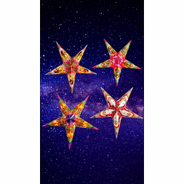 mini stars- christmas prints assorted colours_200m