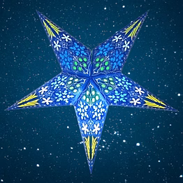 christmas star in mogra blue 2034-b