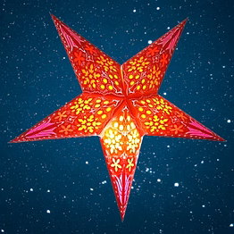 christmas star in mogra orange 2034-o