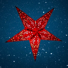 christmas star in nebula red 2024-r