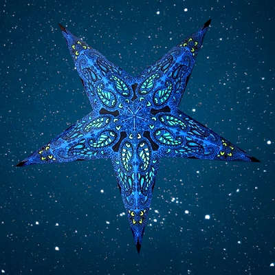 christmas star in nebula blue 2024-r