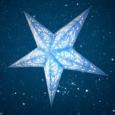 christmas star in nebula turquoise 2031-t