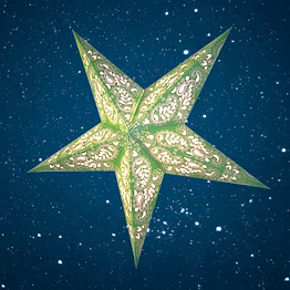 christmas star in nebula apple green 2031-g