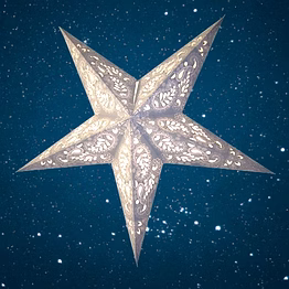 christmas star in nebula white 2031-w