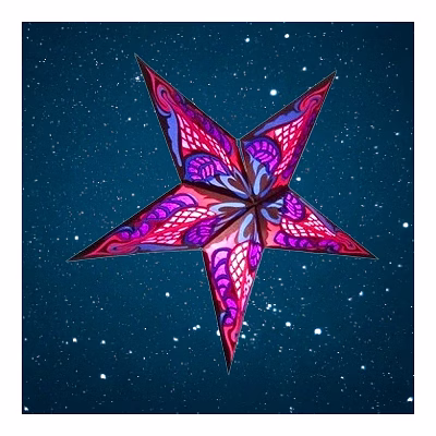 christmas star in twilight -purple & blue 2022-ry