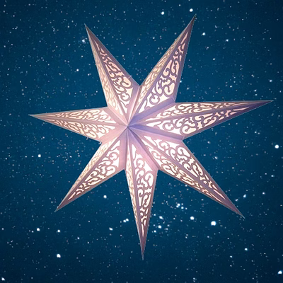 christmas star in filigree - white 138- w