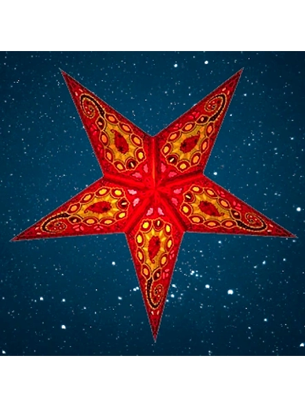Christmas Star Indian Paisley - Red 295-R