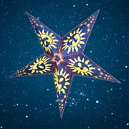 christmas star sun window - blue 241 b