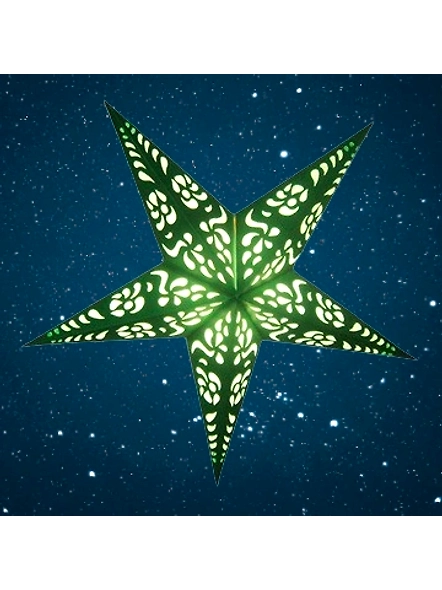 Christmas Star Green  punch 234 - G