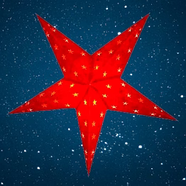 christmas star batik - red 254 r