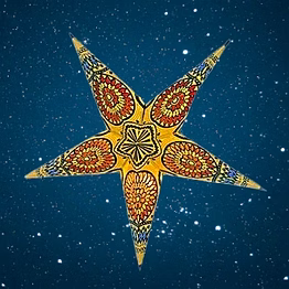 christmas star yellow with window 205 y