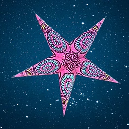 christmas star magenta with window 205 m