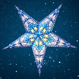 christmas star blue butterfly 219 b