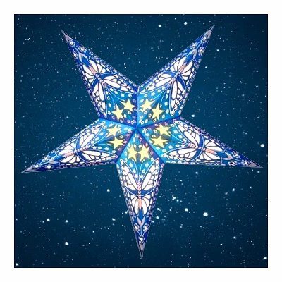 christmas star blue butterfly 219 b
