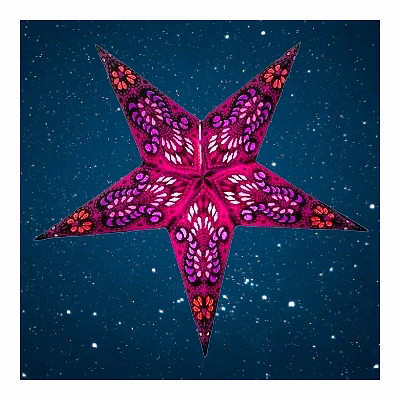 christmas star purple peacock236-r