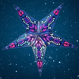 christmas star blue peacock236-b