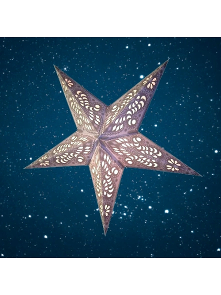 Christmas Star Purple on White Peacock 236 WP-EL1050235