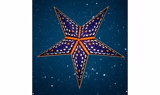 Christmas Star Star Moon- Blue 244