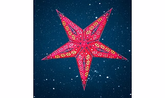 Christmas Star Petal Cut Window - Pink 233-P
