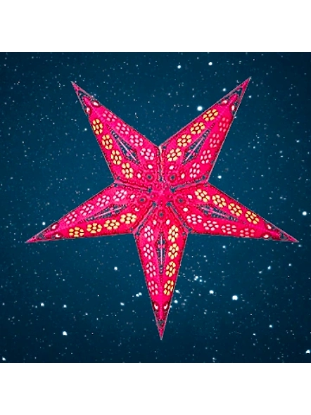 Christmas Star Petal Cut Window - Pink 233-P-EL1050243