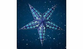 Christmas Star Petal Cut Window - Blue 233-4