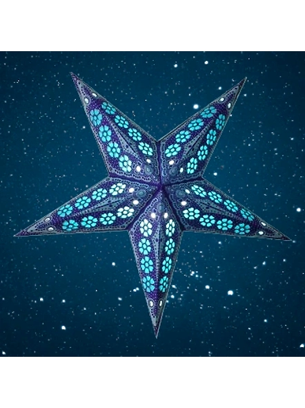 Christmas Star Petal Cut Window - Blue 233-4-EL1050245