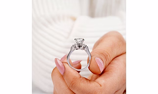 Classic Round Brilliant Cut Diamond Ring, Lab Grown Diamond, Solitaire Engagement 4 prong Ring, Diamond Wedding Ring, Anniversary Gift Ring