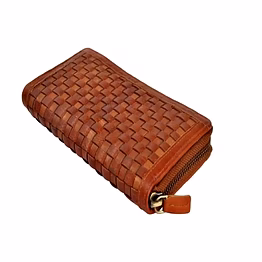 sin alma genuine leather checker women's wallet-saamw42