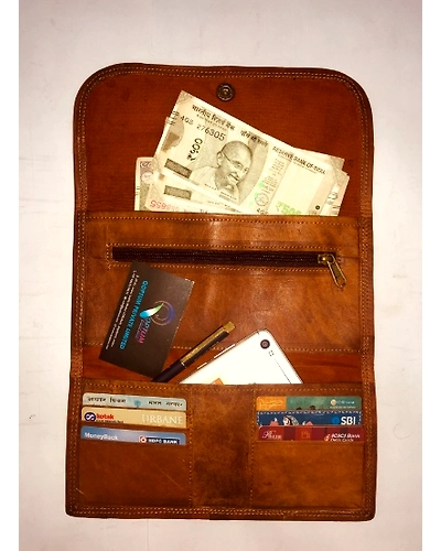 3 Fold Leather Wallet-SAQOPLB018-3