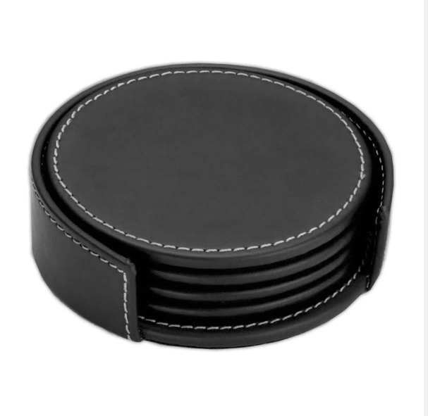 Handcrafted Elegant Leather Tea Coaster - LTC001-2