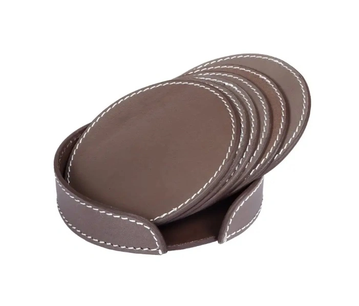 Handcrafted Elegant Leather Tea Coaster - LTC001-1