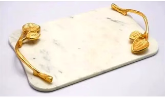 Handcrafted Elegant Marble Serving Tray - FST003