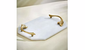 Handcrafted Elegant Marble Serving Tray - FST004