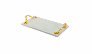 Handcrafted Elegant Marble Serving Tray - FST005