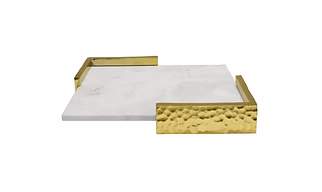 Handcrafted Elegant Marble Serving Tray - FST007