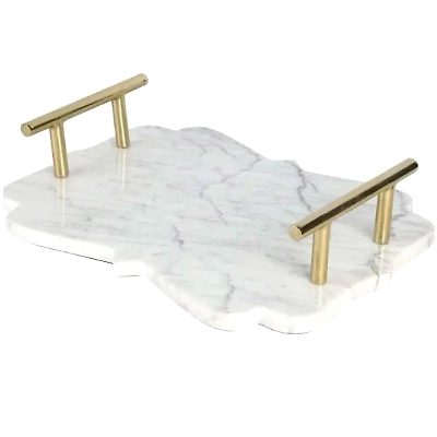 Handcrafted Elegant Marble Serving Tray - FST009