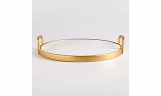 Handcrafted Elegant Marble Serving Tray - FST011
