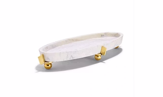 Handcrafted Elegant Marble Serving Tray - FST013