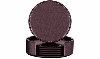 Handcrafted Elegant Leather Tea Coaster - LTC001